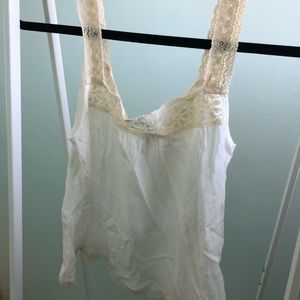 Tank top with lace trim, size xs